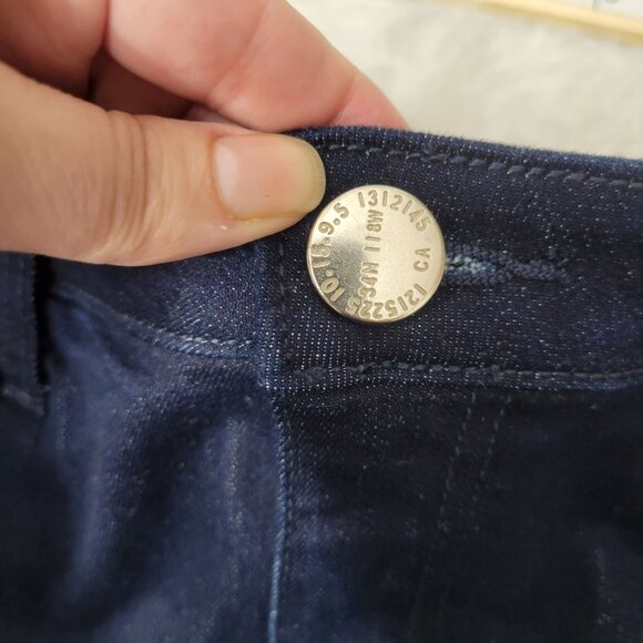 Current/Elliot Dark Wash Blue Denim Red Pocket Mini Jean Skirt 30 - Picture 9 of 12